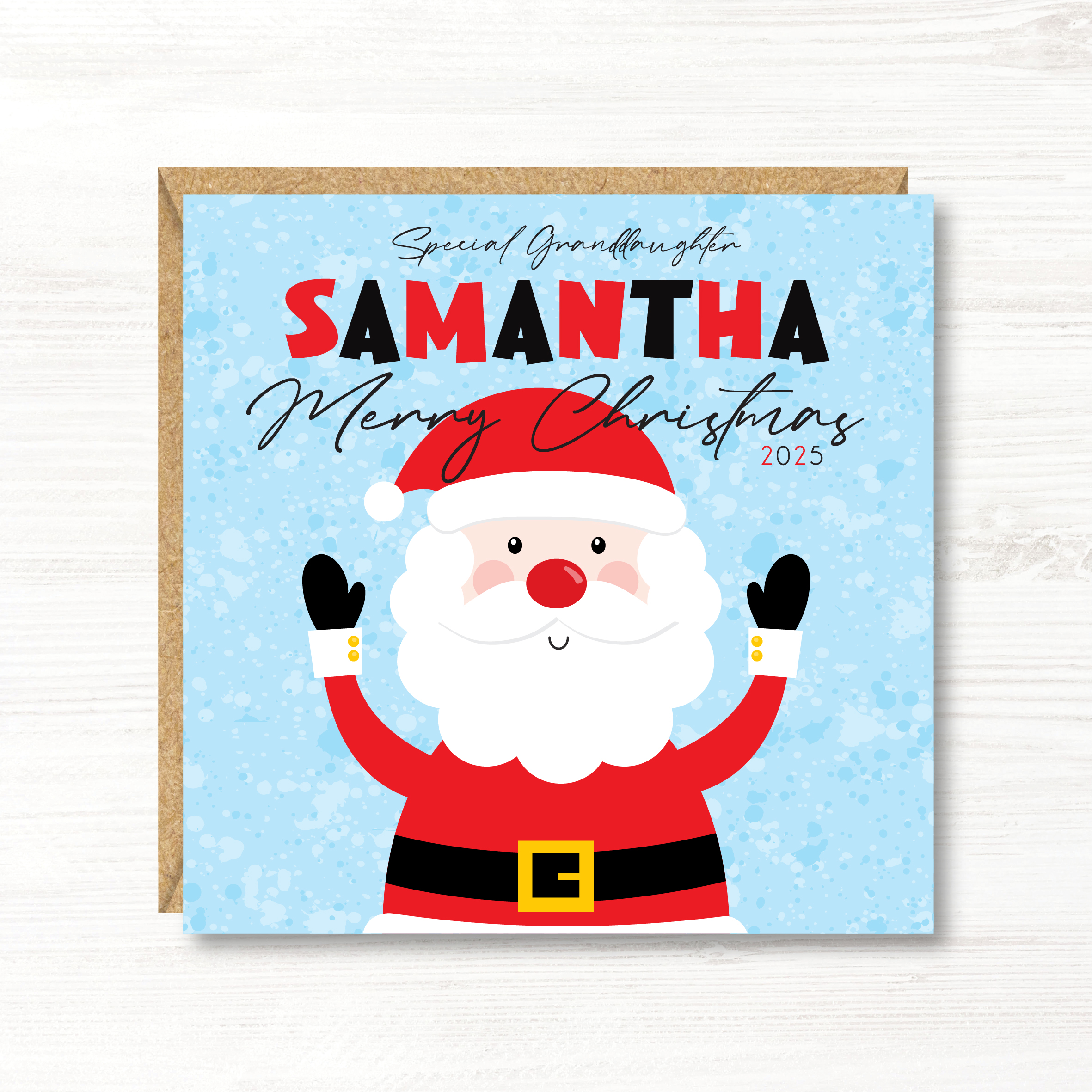 Personalised Children's Christmas Card, Father Christmas, Daughter, Son, Niece, Nephew, Goddaughter, Sister, Brother, Great Granddaughter