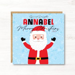 Personalised Children's Christmas Card, Father Christmas, Daughter, Son, Niece, Nephew, Goddaughter, Sister, Brother, Great Granddaughter