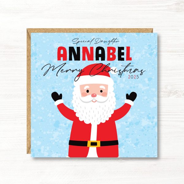 Personalised Children's Christmas Card, Father Christmas, Daughter, Son, Niece, Nephew, Goddaughter, Sister, Brother, Great Granddaughter