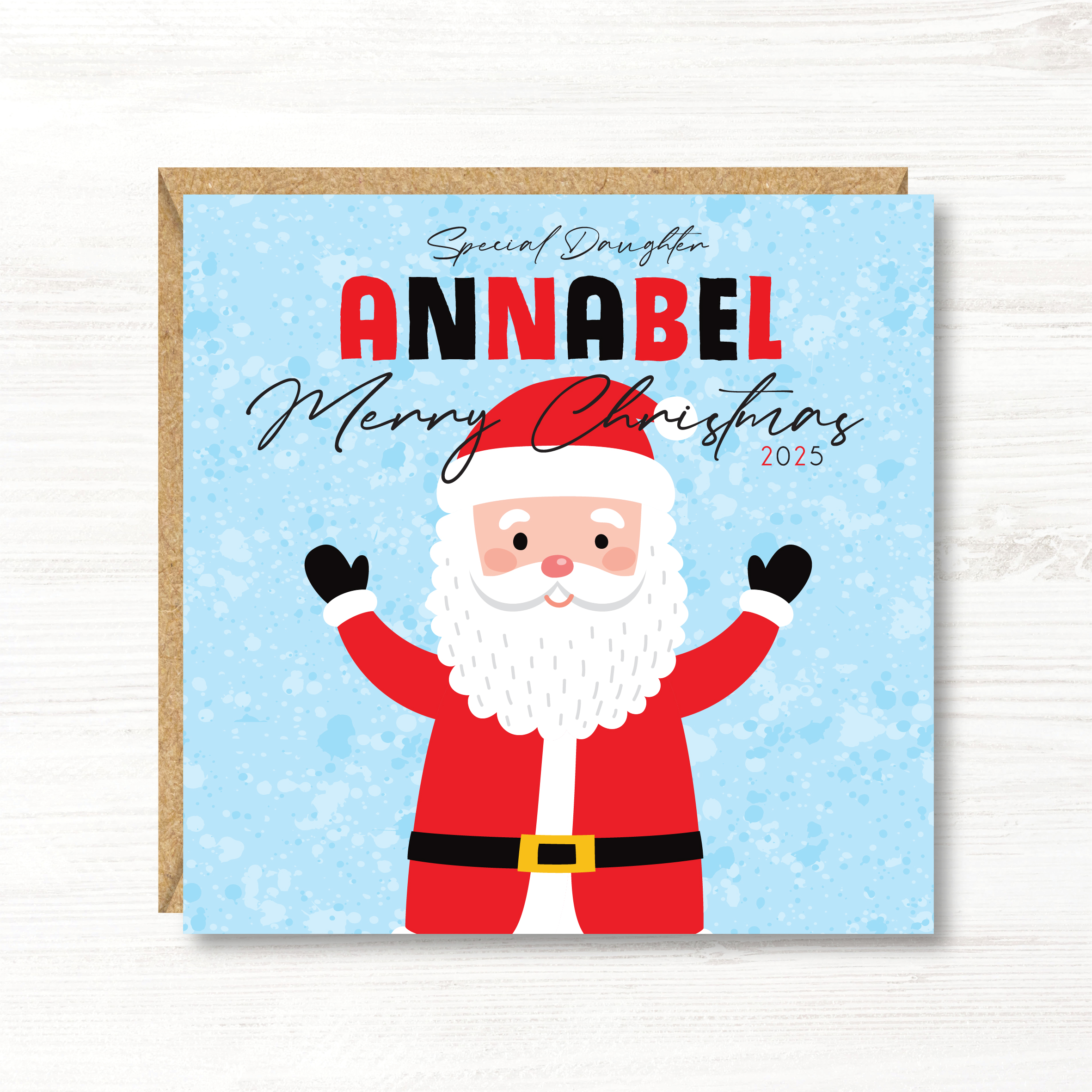 Personalised Children's Christmas Card, Father Christmas, Daughter, Son, Niece, Nephew, Goddaughter, Sister, Brother, Great Granddaughter