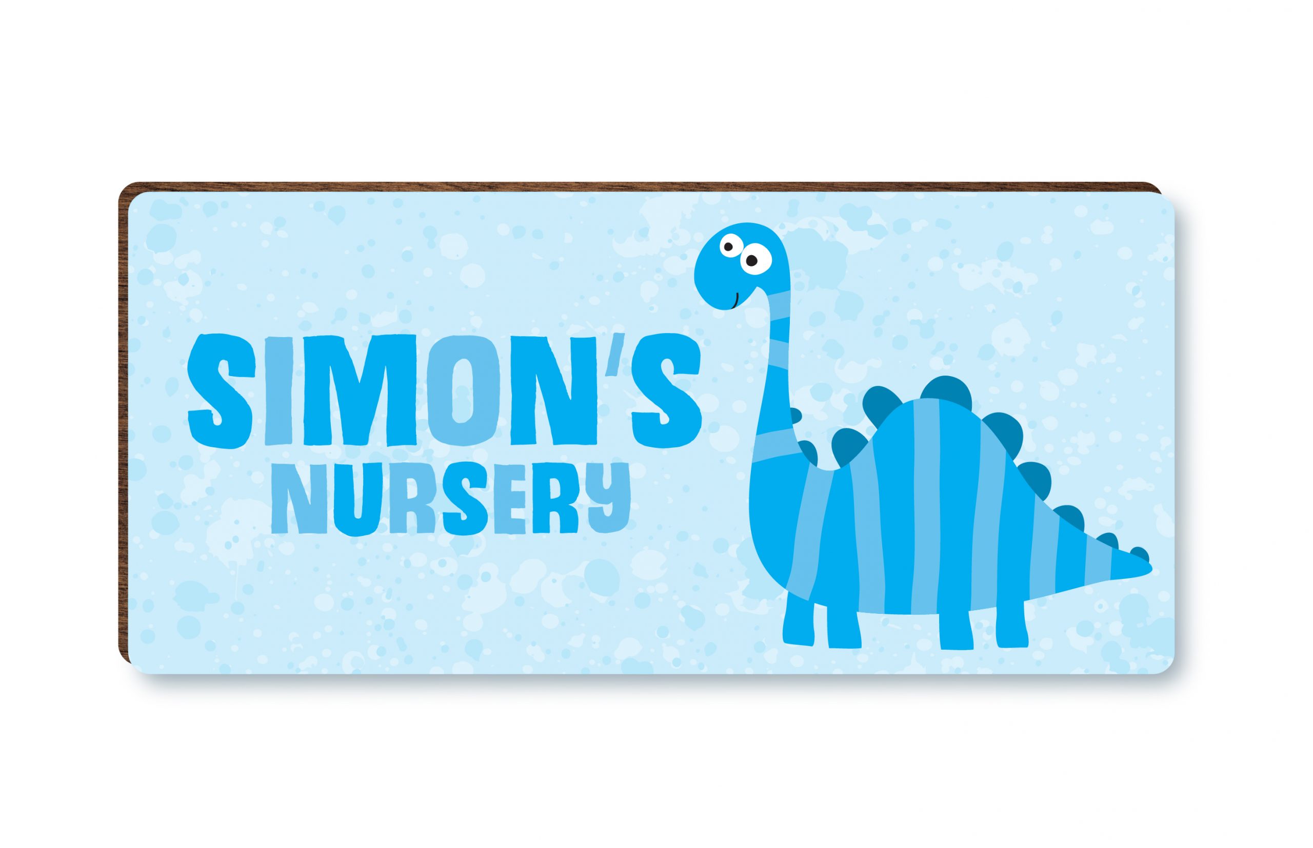 Personalised Dinosaur Baby Boys Wooden Bedroom, Nursery, Door Sign, Plaque, Gift - Image 3