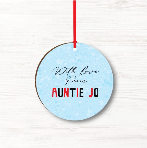 Personalised Father Christmas Wooden Christmas Bauble, Gift - Image 2