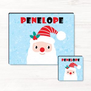 Personalised Children's Christmas Placemat, Coaster, Placemat and Coaster Set, Christmas Gift