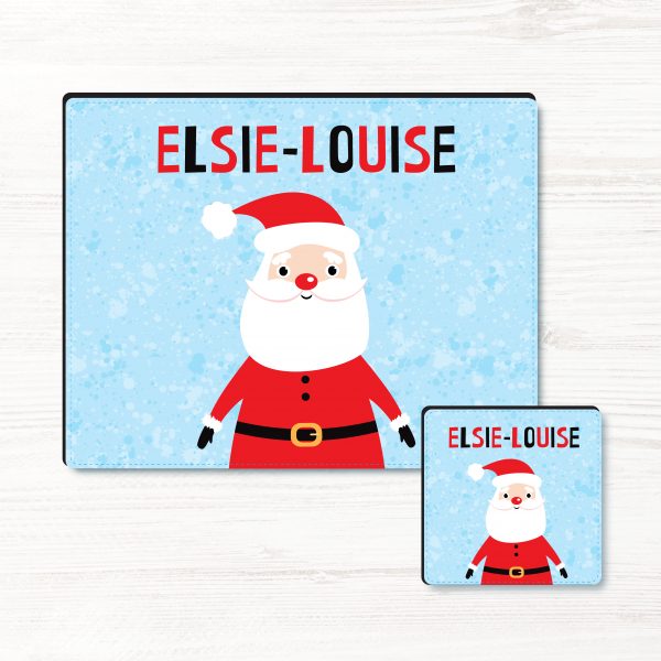 Personalised Children's Christmas Placemat, Coaster, Placemat and Coaster Set, Christmas Gift