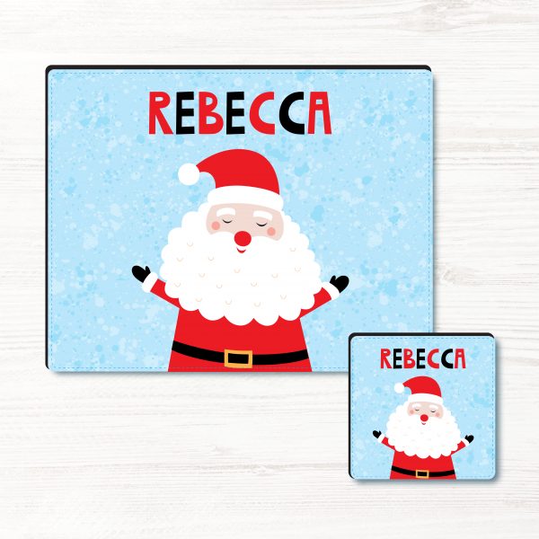 Personalised Children's Christmas Placemat, Coaster, Placemat and Coaster Set, Christmas Gift