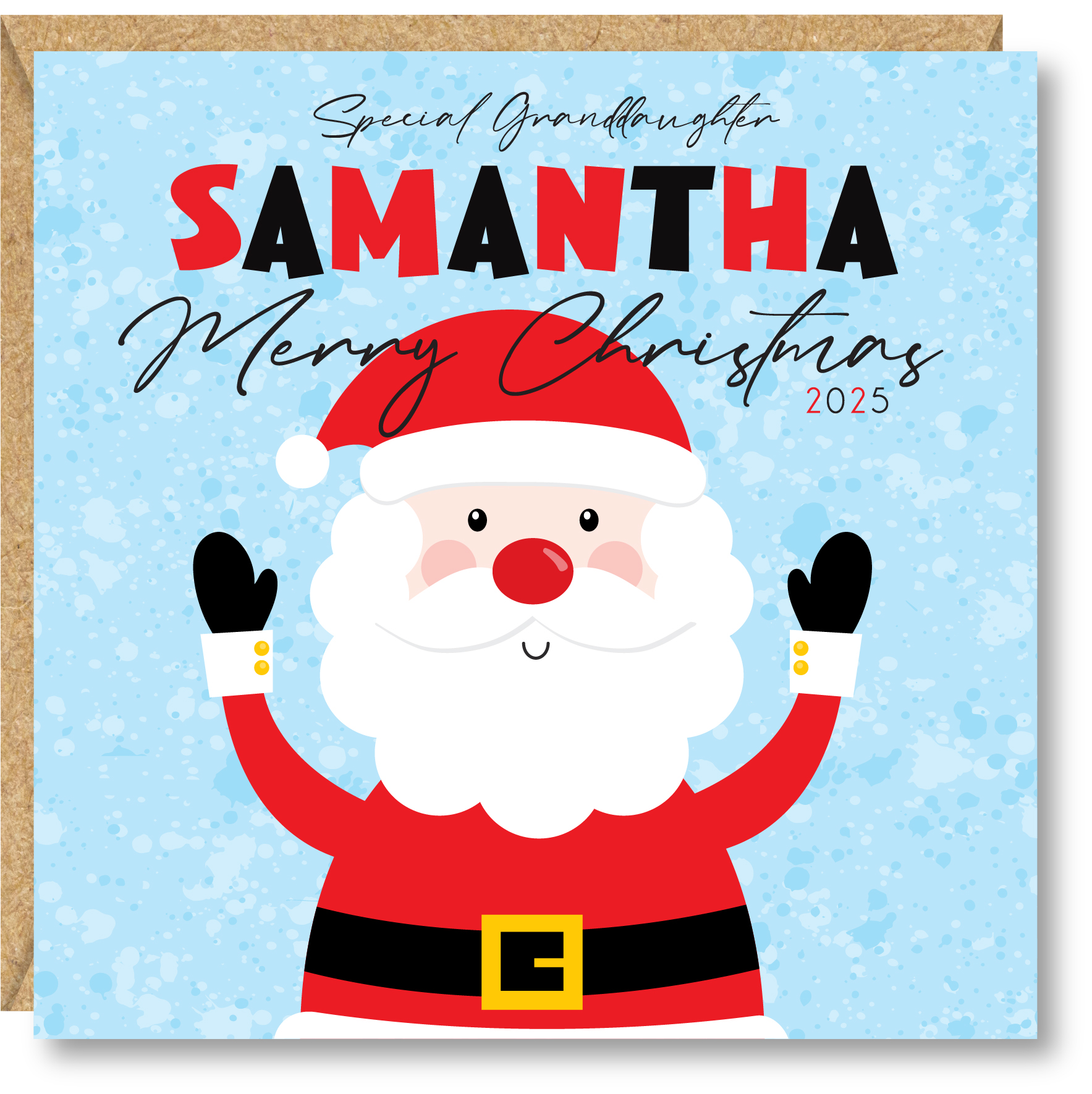 Personalised Children's Christmas Card, Father Christmas, Daughter, Son, Niece, Nephew, Goddaughter, Sister, Brother, Great Granddaughter - Image 2