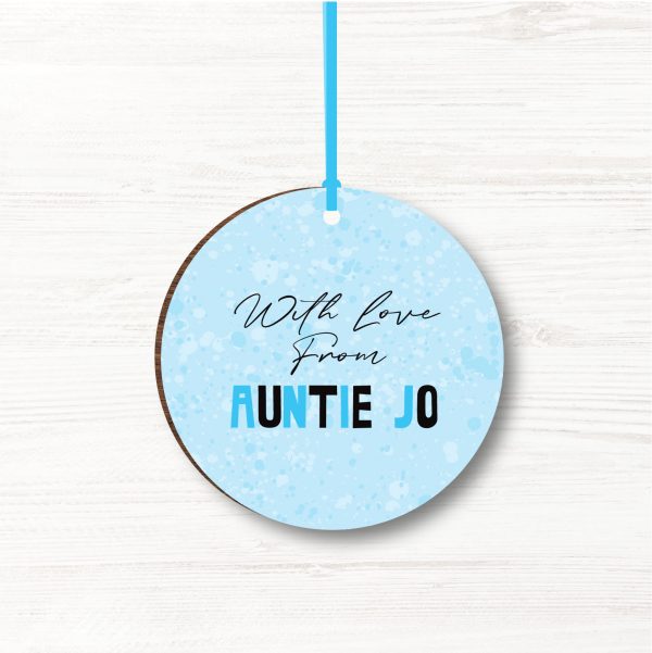 Personalised Father Christmas Wooden Boys Christmas Bauble, Gift - Image 2