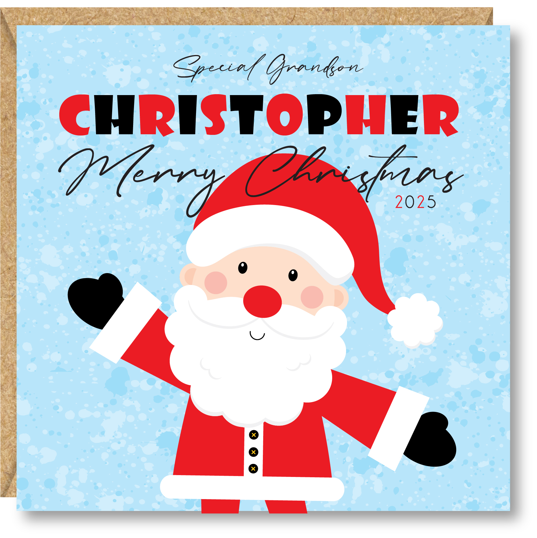 Personalised Children's Christmas Card, Father Christmas, Daughter, Son, Niece, Nephew, Goddaughter, Sister, Brother, Great Granddaughter - Image 2