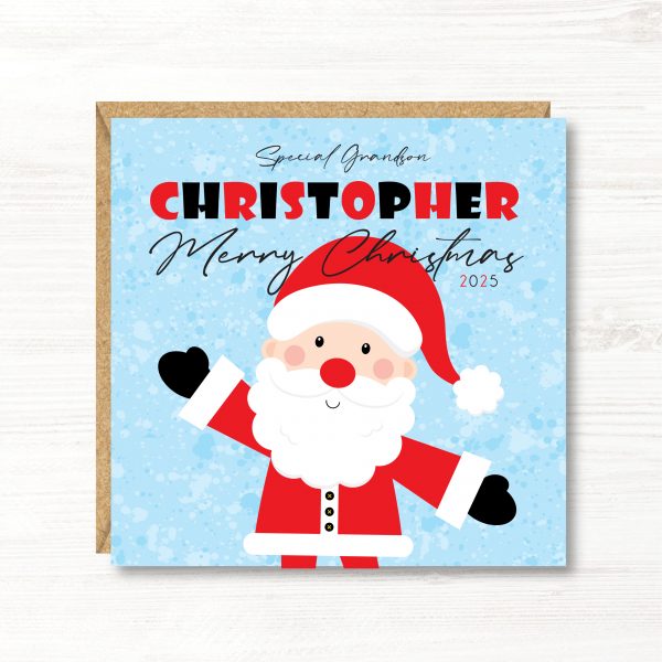 Personalised Children's Christmas Card, Father Christmas, Daughter, Son, Niece, Nephew, Goddaughter, Sister, Brother, Great Granddaughter