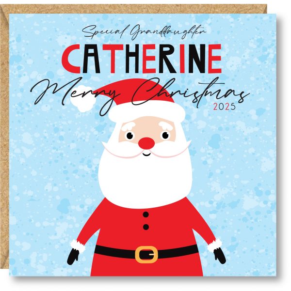 Personalised Children's Christmas Card, Father Christmas, Daughter, Son, Niece, Nephew, Goddaughter, Sister, Brother, Great Granddaughter - Image 2