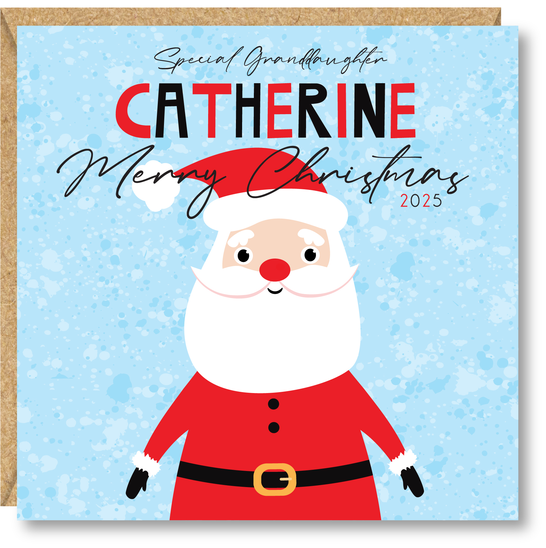 Personalised Children's Christmas Card, Father Christmas, Daughter, Son, Niece, Nephew, Goddaughter, Sister, Brother, Great Granddaughter - Image 2