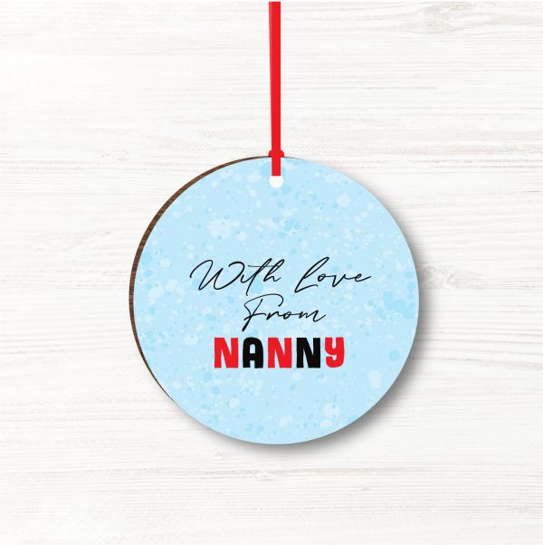 Personalised Father Christmas Wooden Christmas Bauble, Gift - Image 2
