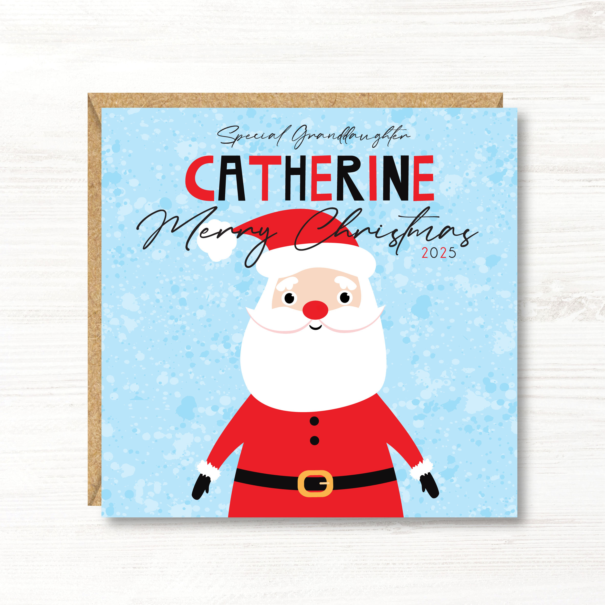 Personalised Children's Christmas Card, Father Christmas, Daughter, Son, Niece, Nephew, Goddaughter, Sister, Brother, Great Granddaughter
