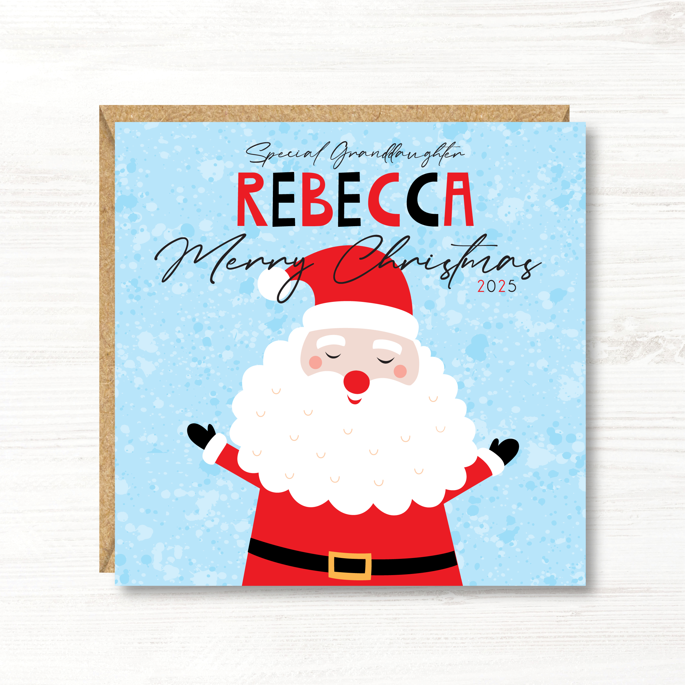 Personalised Children's Christmas Card, Father Christmas, Daughter, Son, Niece, Nephew, Goddaughter, Sister, Brother, Great Granddaughter