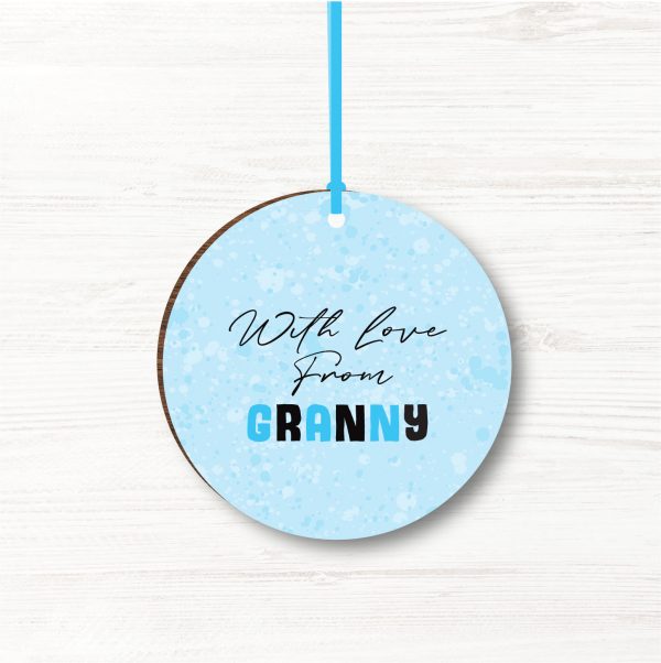 Personalised Father Christmas Wooden Boys Christmas Bauble, Gift - Image 2