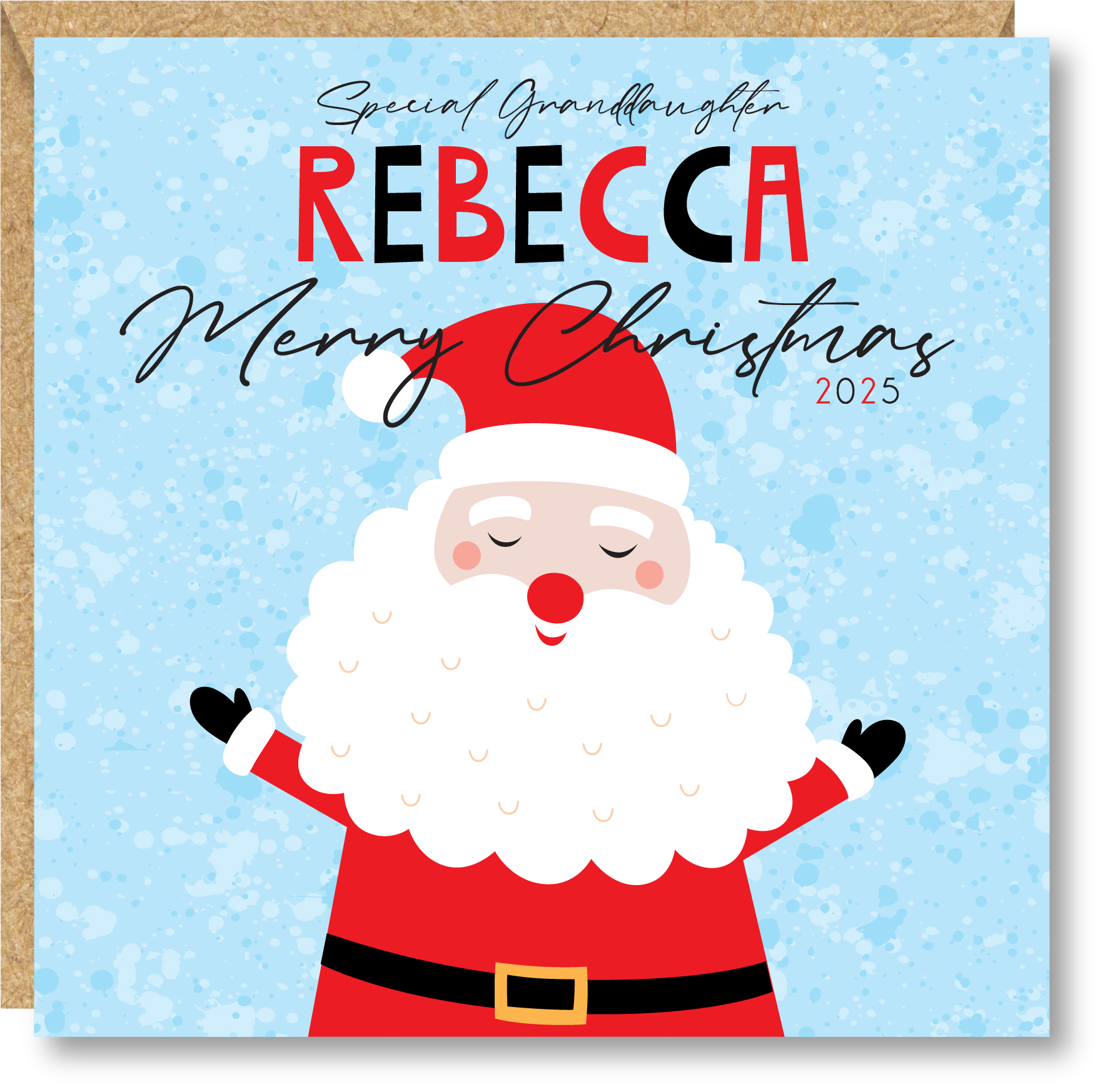 Personalised Children's Christmas Card, Father Christmas, Daughter, Son, Niece, Nephew, Goddaughter, Sister, Brother, Great Granddaughter - Image 2