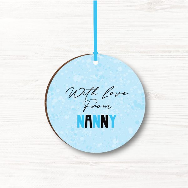 Personalised Father Christmas Wooden Boys Christmas Bauble, Gift - Image 2