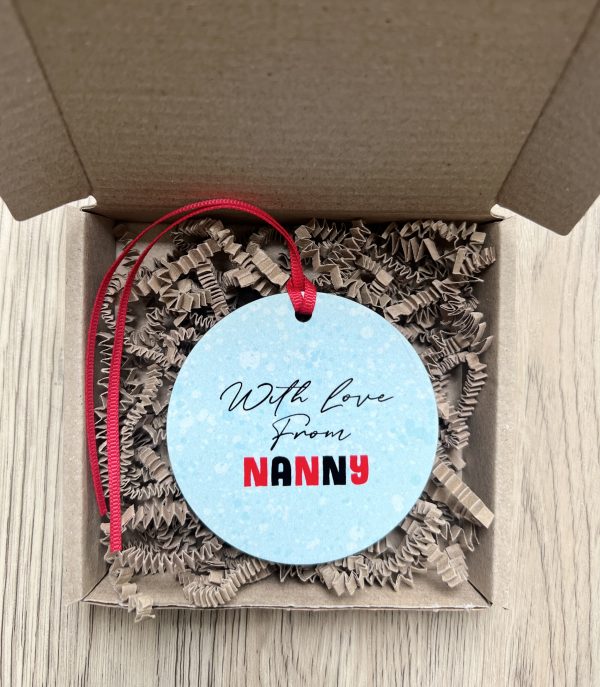 Personalised Father Christmas Wooden Christmas Bauble, Gift - Image 4