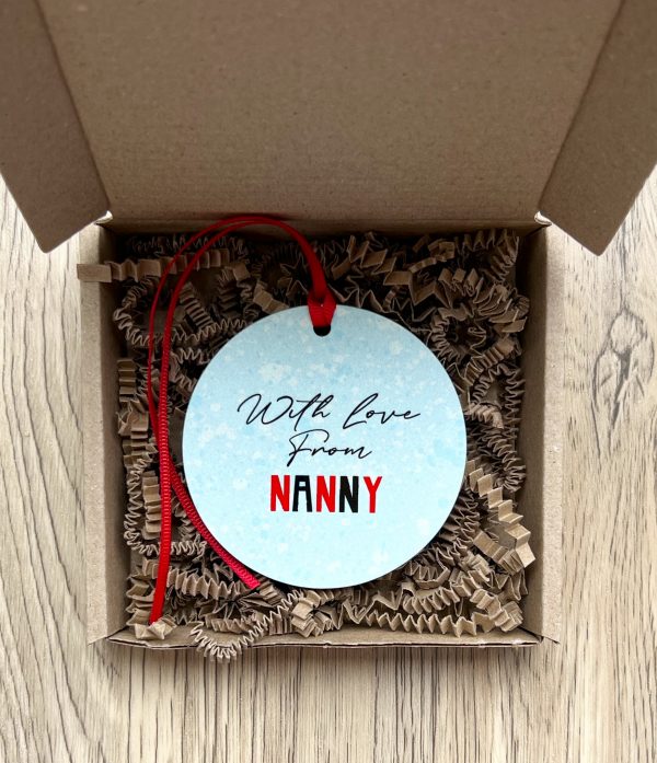 Personalised Father Christmas Wooden First Christmas Bauble, Gift - Image 4