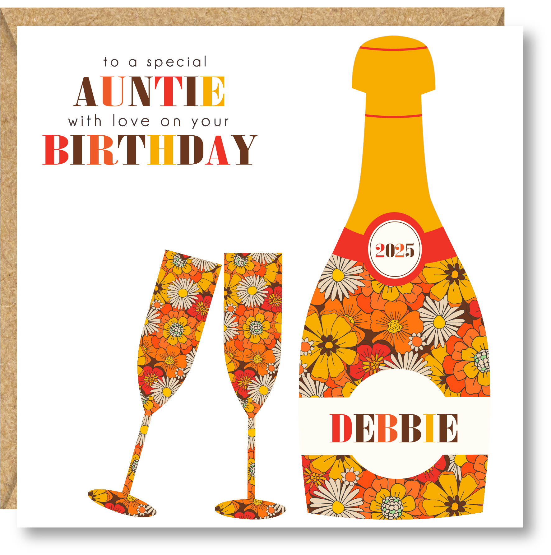 Personalised Birthday Card, Friend, Sister, Auntie, Daughter, Goddaughter, Granddaughter - Image 2