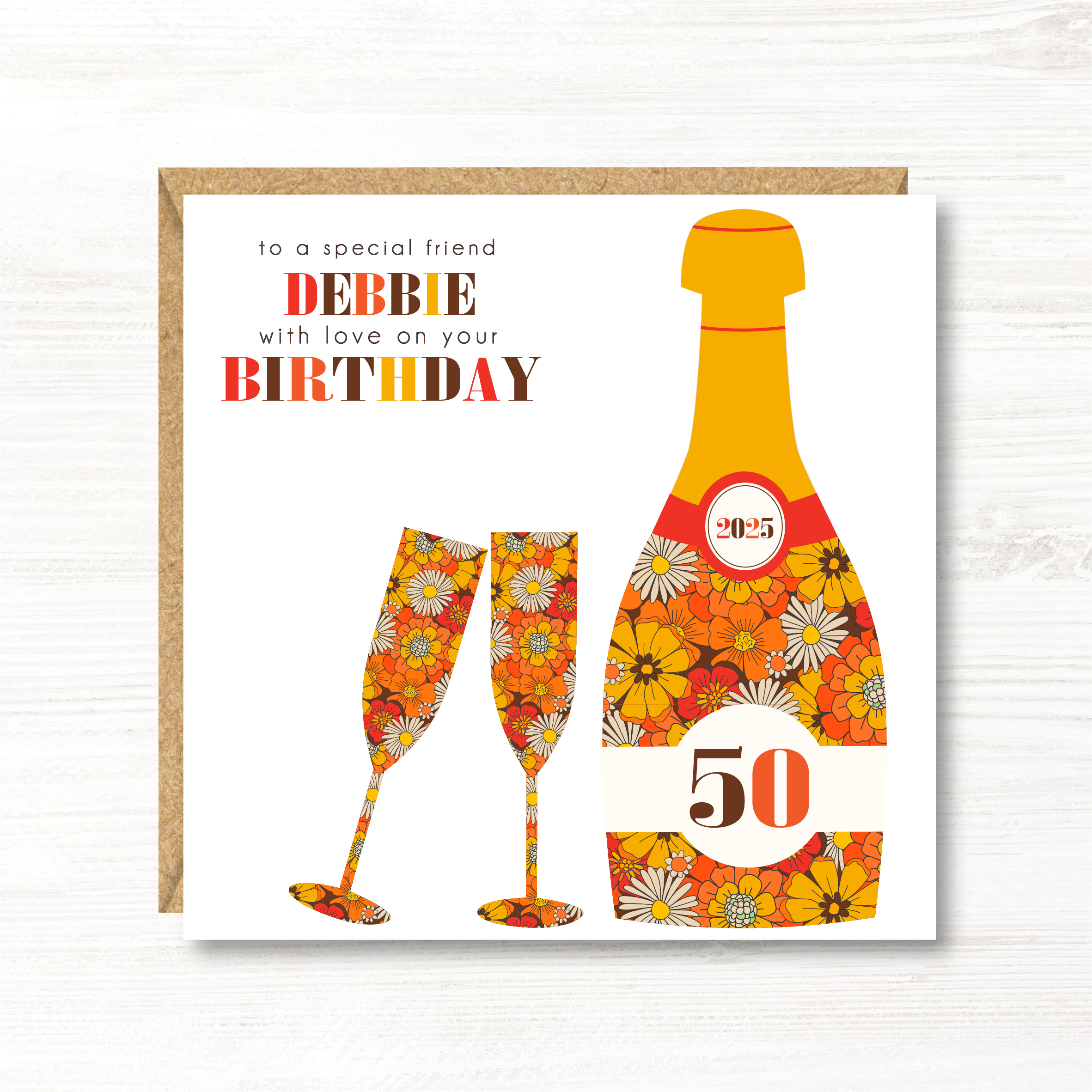 Personalised Birthday Card, 18th, 21st, 30th, 40th, 50th, 60th, 70th Friend, Sister, Auntie, Daughter, Goddaughter, Granddaughter