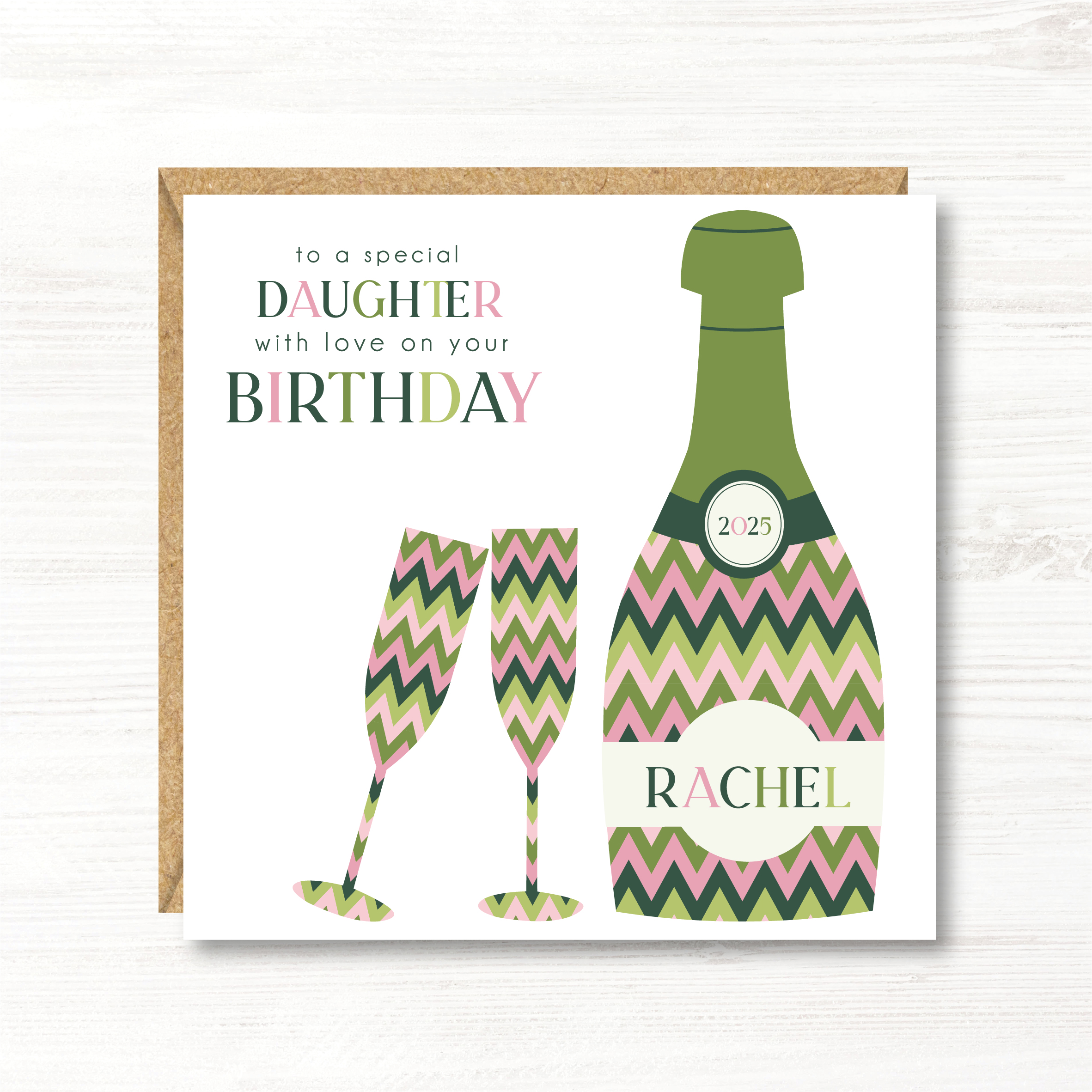 Personalised Birthday Card, Friend, Sister, Auntie, Daughter, Goddaughter, Granddaughter