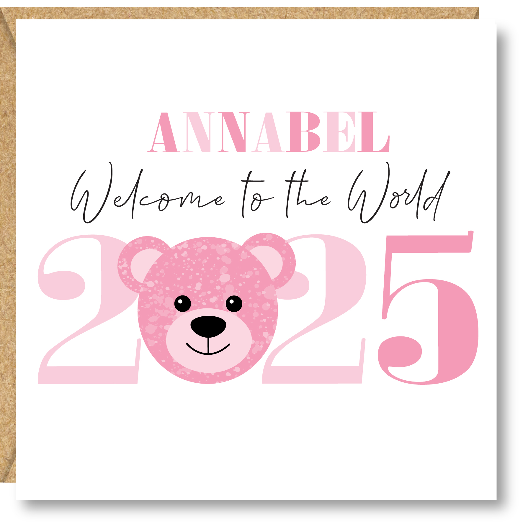 Personalised New Baby Girl Card - Image 2