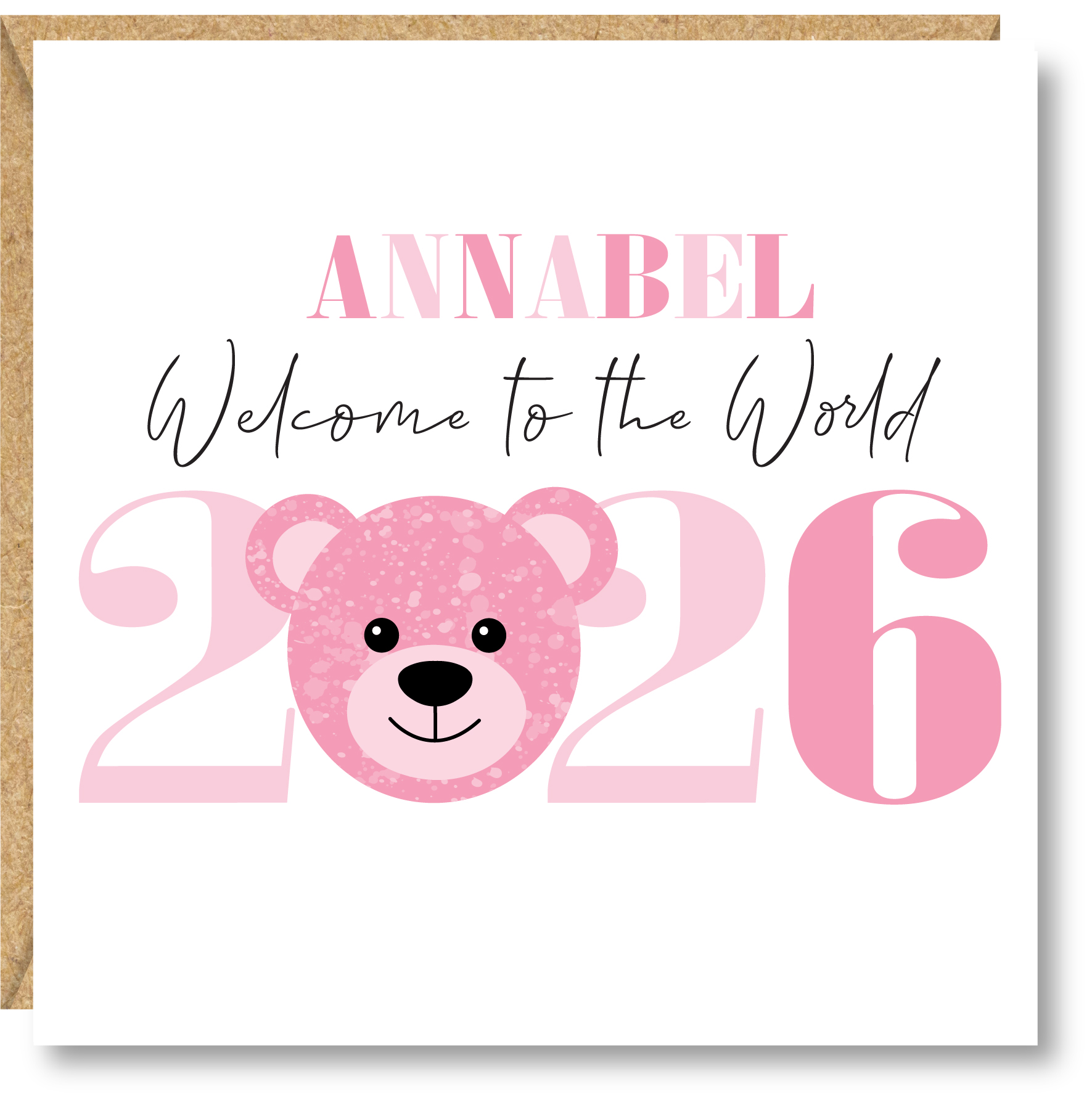 Personalised New Baby Girl Card - Image 4