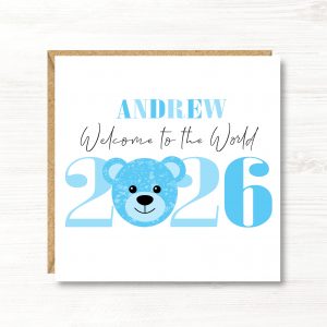 Personalised New Baby Boy Card