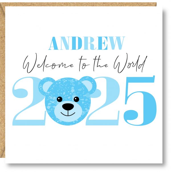 Personalised New Baby Boy Card - Image 2
