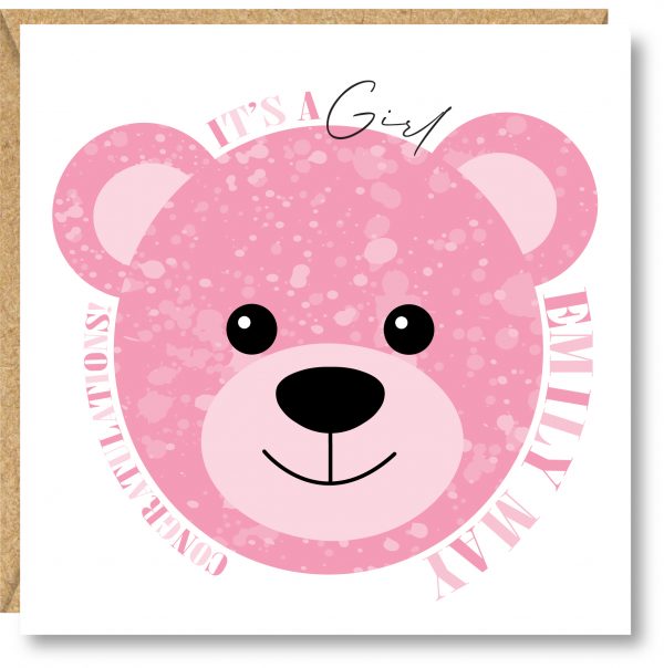 Personalised New Baby Girl Card - Image 2