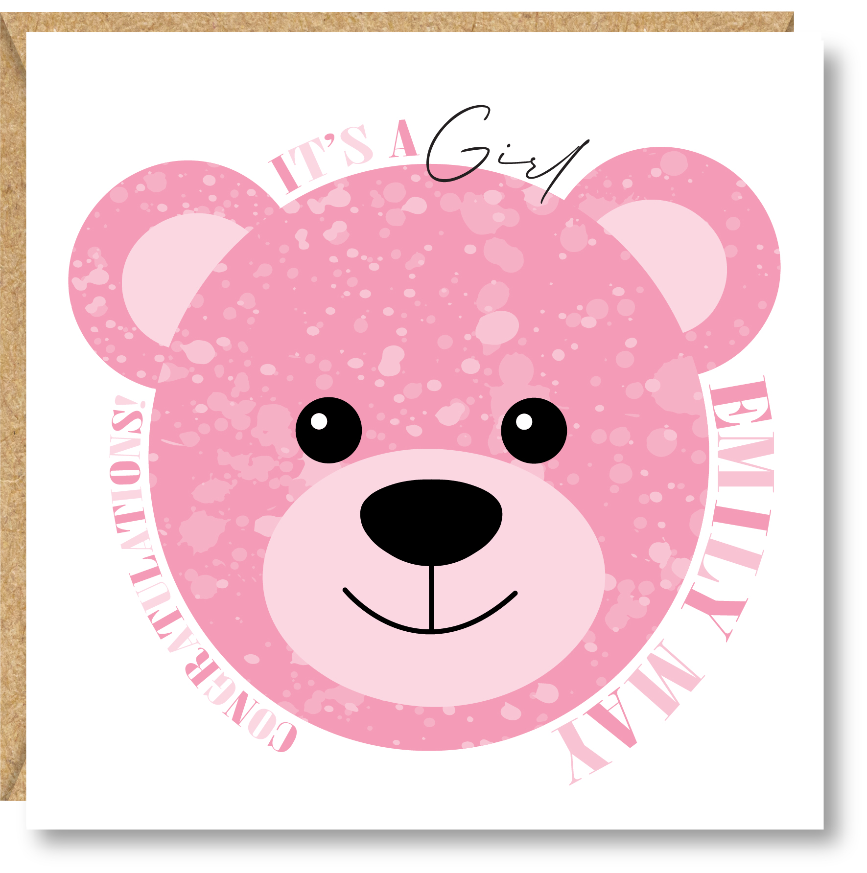 Personalised New Baby Girl Card - Image 2