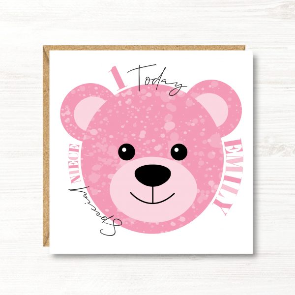 Personalised Girl Birthday Card 1st, 2nd, 3rd, 4th, Daughter, Niece, Granddaughter, Sister, Goddaughter, Great Granddaughter