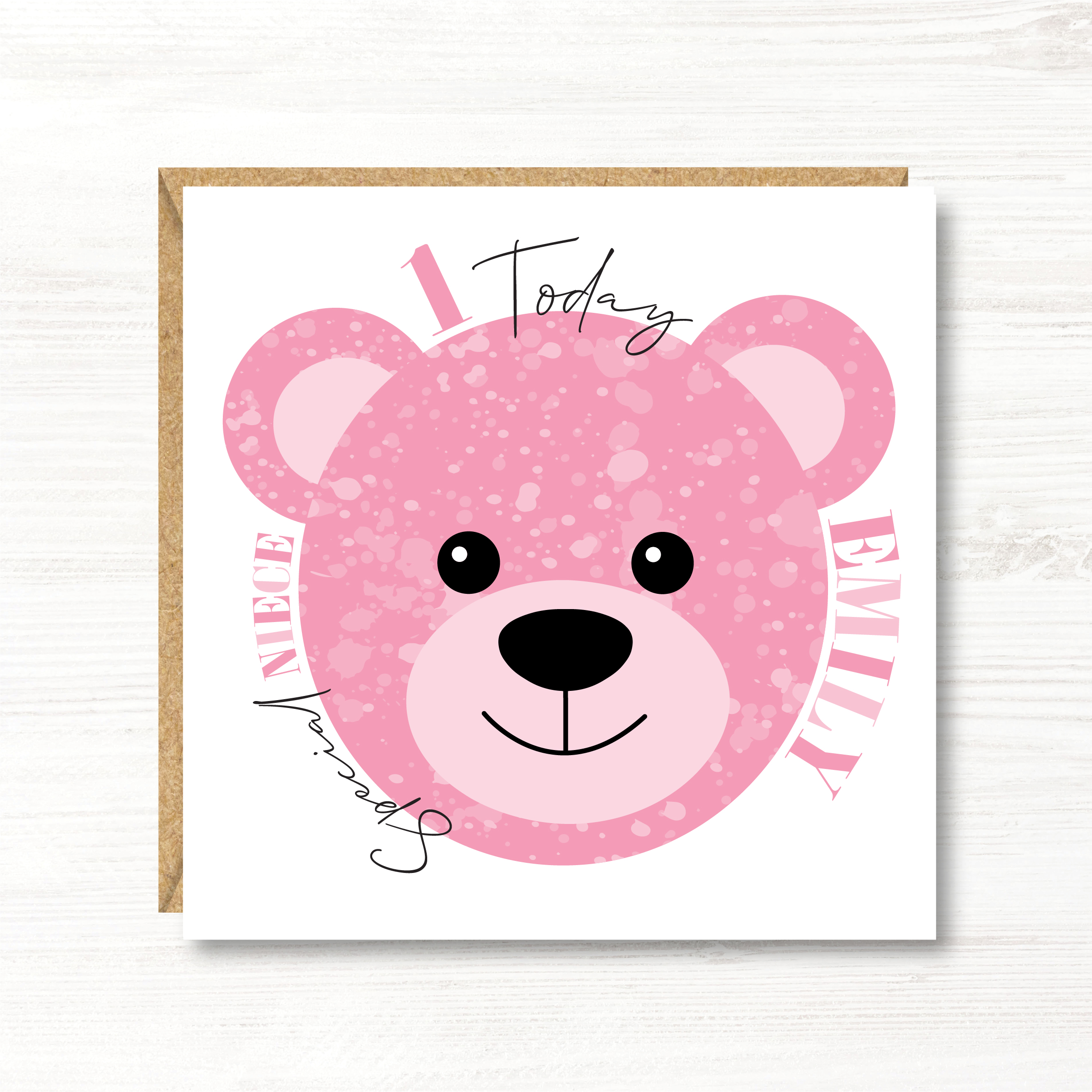 Personalised Girl Birthday Card 1st, 2nd, 3rd, 4th, Daughter, Niece, Granddaughter, Sister, Goddaughter, Great Granddaughter