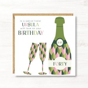 Personalised Birthday Card, 18th, 21st, 30th, 40th, 50th, 60th, 70th Friend, Sister, Auntie, Daughter, Goddaughter, Granddaughter