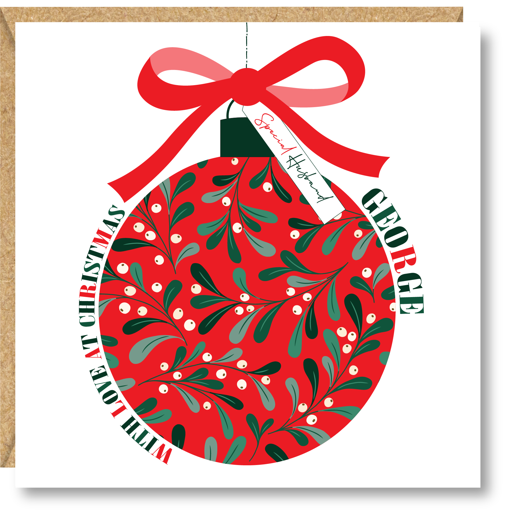 Personalised Christmas Card, Husband, Wife, Boyfriend, Girlfriend, Partner - Image 2