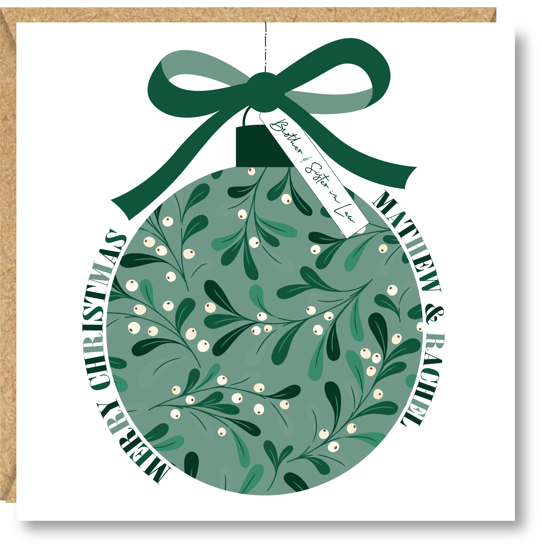 Personalised Christmas Card, Gift for Son, Daughter, Sister, Brother, Friends, Nephew, Niece, Granddaughter, Grandson, Couple - Image 2