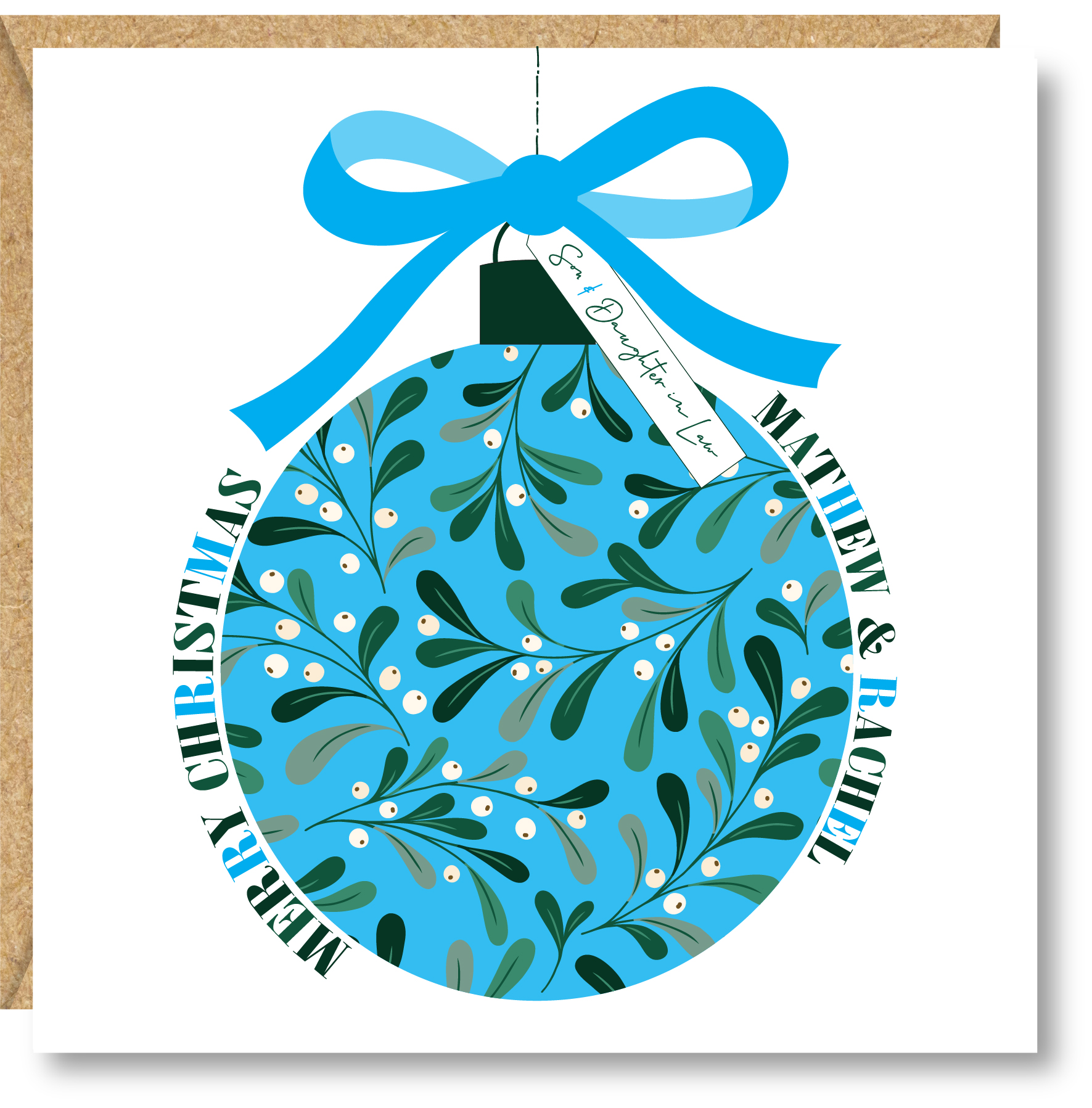Personalised Christmas Card, Gift for Son, Daughter, Sister, Brother, Friends, Nephew, Niece, Granddaughter, Grandson, Couple - Image 2