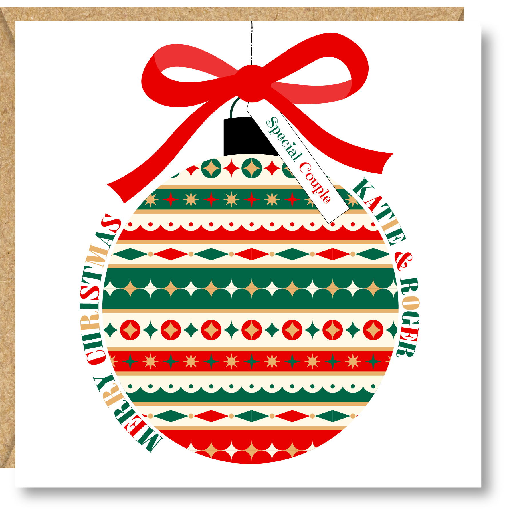 Personalised Christmas Card, Gift for Son, Daughter, Sister, Brother, Friends, Nephew, Niece, Granddaughter, Grandson, Couple - Image 2