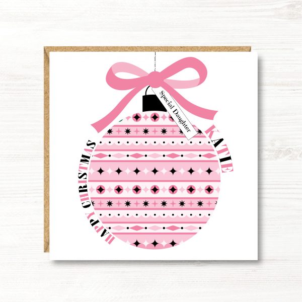 Personalised Girls First Christmas Card, Christmas Card, Daughter, Niece, Goddaughter, Sister, Great Granddaughter