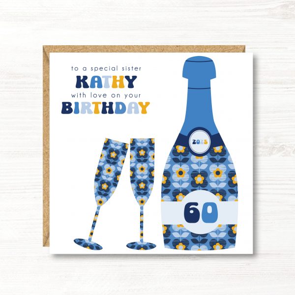 Personalised Birthday Card, 18th, 21st, 30th, 40th, 50th, 60th, 70th Friend, Sister, Auntie, Daughter, Goddaughter, Granddaughter