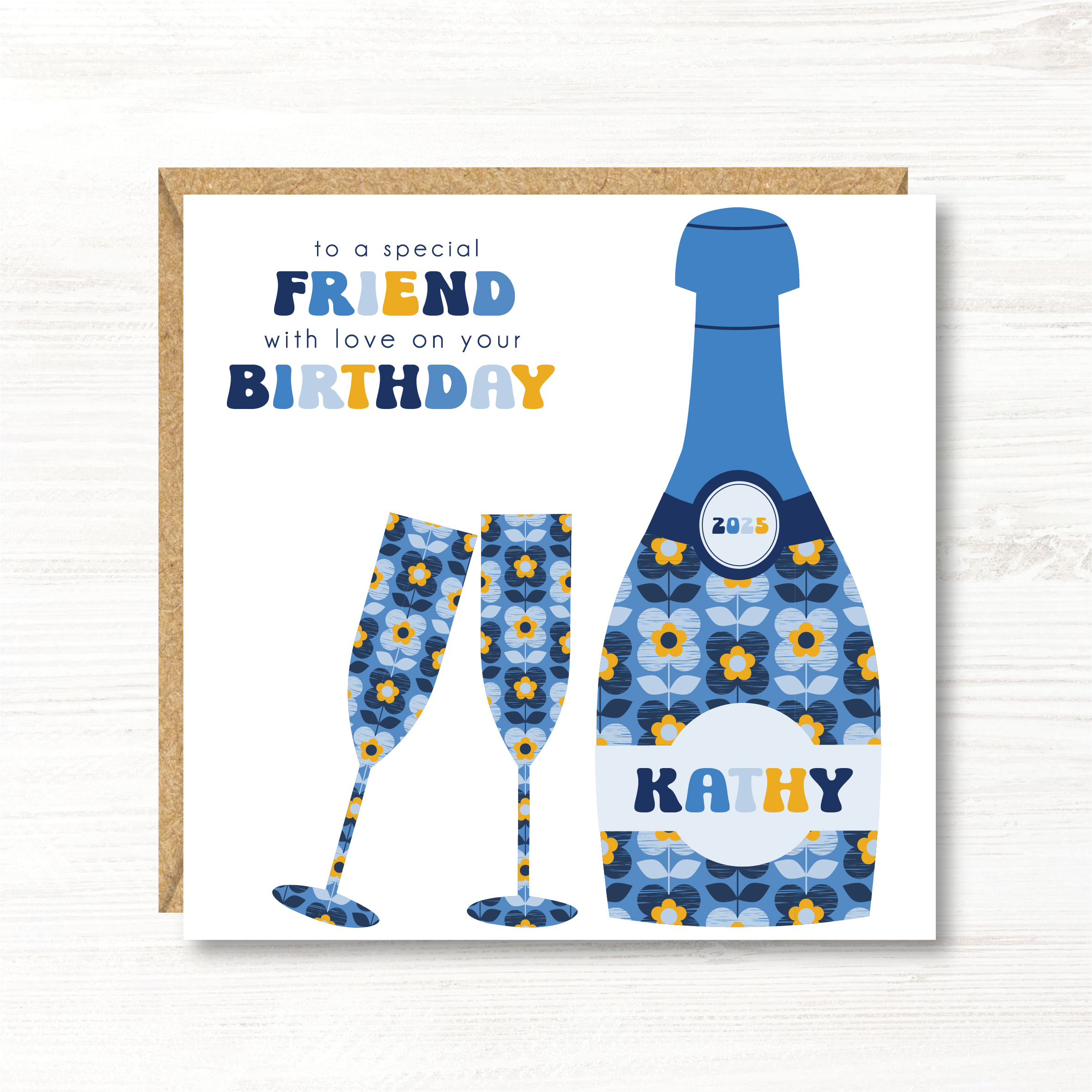 Personalised Birthday Card, Friend, Sister, Auntie, Daughter, Goddaughter, Granddaughter, Girlfriend