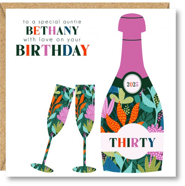 Personalised Birthday Card, 18th, 21st, 30th, 40th, 50th, 60th, 70th Friend, Sister, Auntie, Daughter, Goddaughter, Granddaughter - Image 2