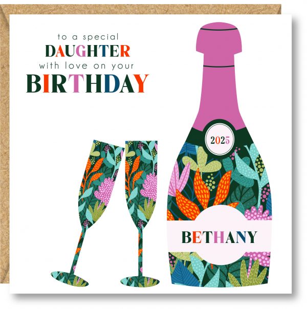 Personalised Birthday Card, Friend, Sister, Auntie, Daughter, Goddaughter, Granddaughter, Girlfriend - Image 2
