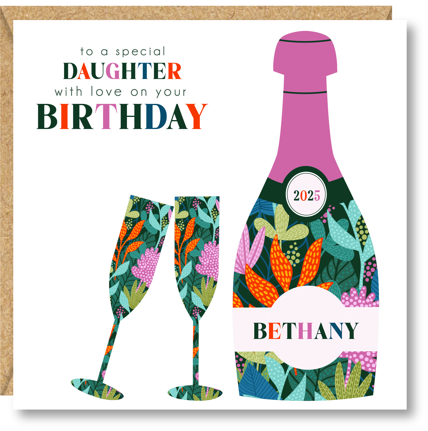 Personalised Birthday Card, Friend, Sister, Auntie, Daughter, Goddaughter, Granddaughter, Girlfriend - Image 2