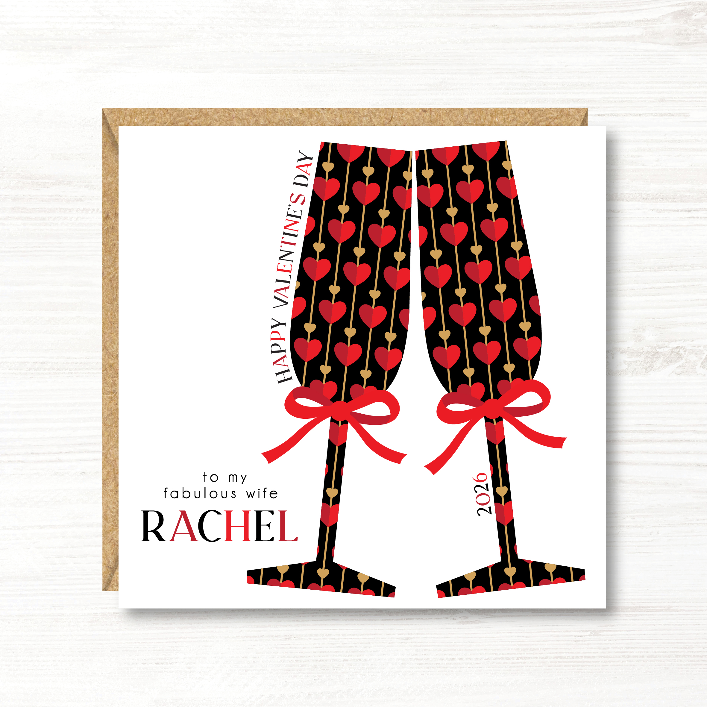 Personalised Valentine's Day Card, Husband, Wife, Girlfriend, Boyfriend, Partner, Fiance, Fiancee