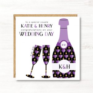 Personalised Wedding Day Card, Couple, Friends, Sister, Brother, Daughter, Son, Niece, Nephew