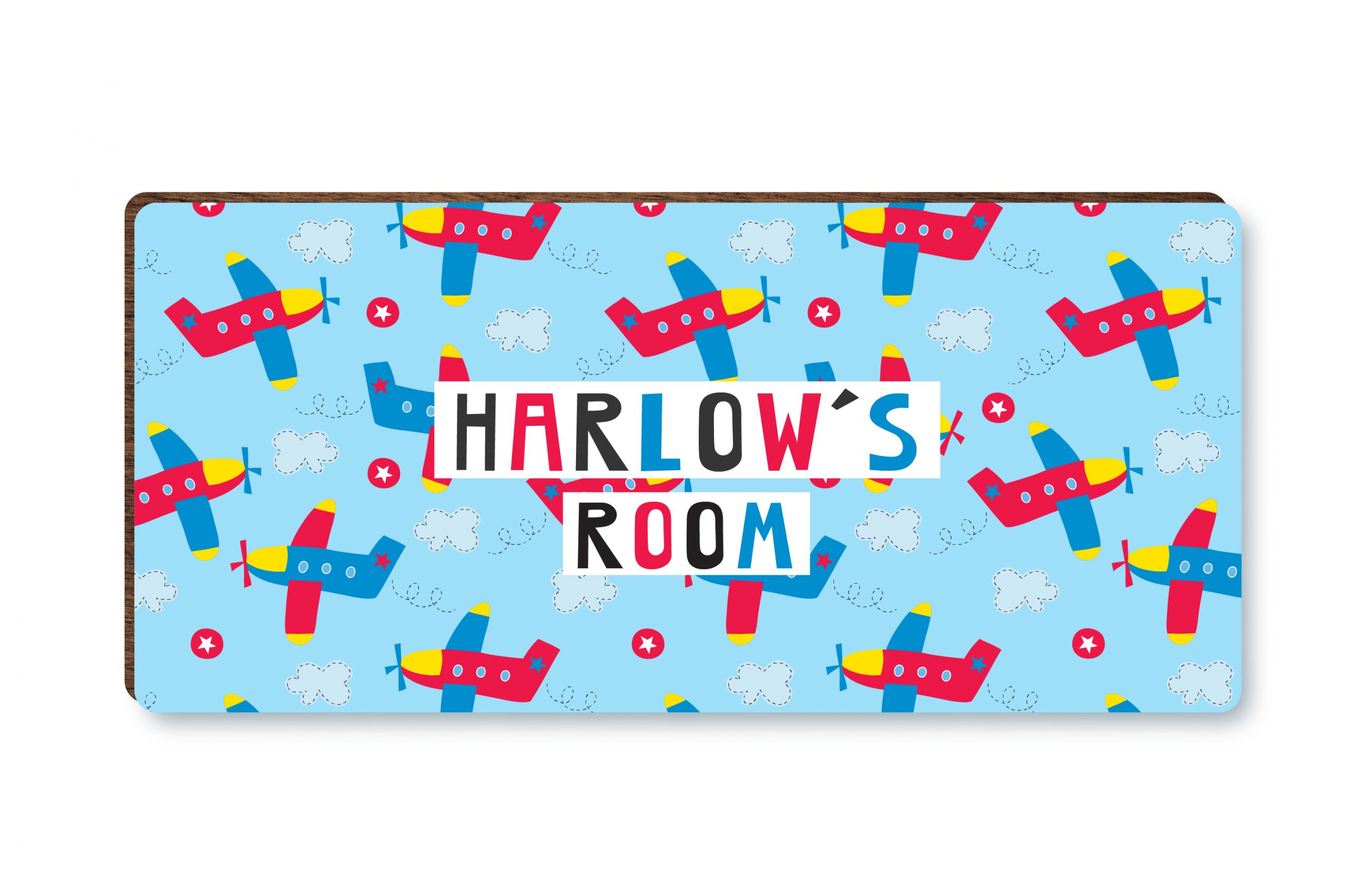 Personalised Aeroplane Boys Wooden Bedroom Door Sign, Plaque, Gift - Image 3