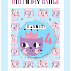 Personalised Cat Big Sister Badge