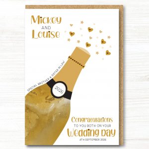 A5 Personalised Handmade Congratulations On Your Wedding Day Card, Son, Daughter, Sister, Brother, Friends, Granddaughter, Grandson